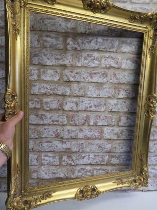 vintage old picture frame GOLD fits a 24 inch X 18 