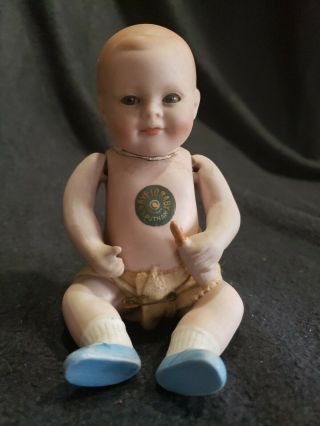 Antique All Bisque Germany Mildred The Prize Baby Doll 5 3/4 "