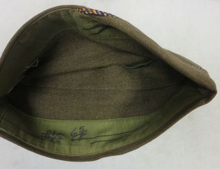 WW2 Vintage US ARMY AIR CORPS Piped EM OVERSEAS CAP Olive Drab GARRISON HAT 4