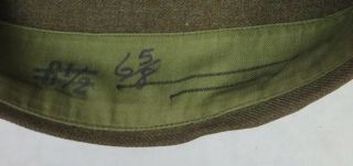 WW2 Vintage US ARMY AIR CORPS Piped EM OVERSEAS CAP Olive Drab GARRISON HAT 5