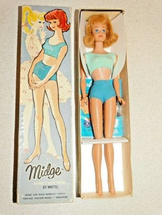 Barbie: Vintage Blonde Straight Leg Midge Doll W/box