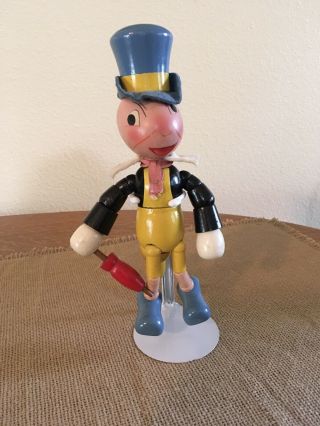 Disney Jiminy Cricket Antique Jointed Wood Figure,  Ideal Novelty & Toy Company
