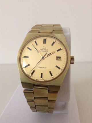 Omega Geneve Vintage Cal.  1481 Gp Automatic Date Watch 1972