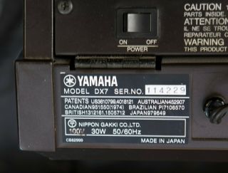 Vintage 1980 ' s Yamaha DX - 7 61 Keys Analog Keyboard Synthesizer - Black 6