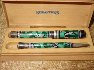 Vintage Sheaffer Sterling & Enamel Pen Pencil " Giftie Set " 1922 Rare