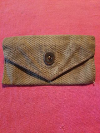 Us Ww2 Carlisle First Aid Pouch Marked Jqmd 1942