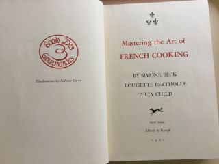 1961 Mastering the Art of French Cooking vtg First Ed Cookbook Beck Julia Child 4