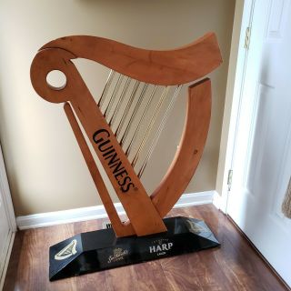 Guinness Large Wood Harp Collectible Advertising Rare Promotional Beer