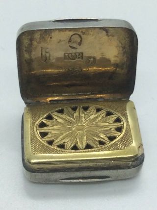 1806 Georgian Solid Silver William Boot Vinaigrette