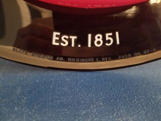 (Vtg) 1940s Blatz Beer red oval back bar light up sign & box rare 6