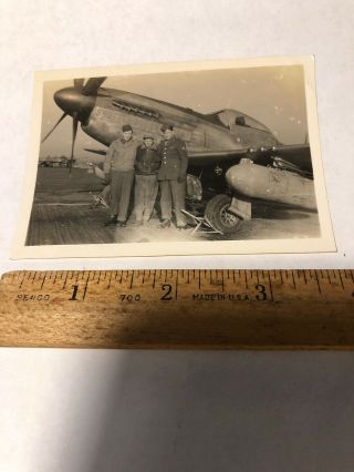 Vintage Wwii Photo Photograph Soldiers With Plane