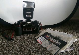 Read Vintage Nishika N8000 3d 30mm Quadra Lens Film Camera Twin Light 3010 Flash