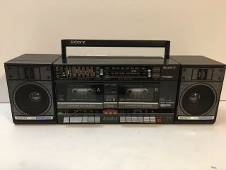 Sony Cfs - W600 Tran Sound Boombox With Eq And 2 Way Speaker Vintage