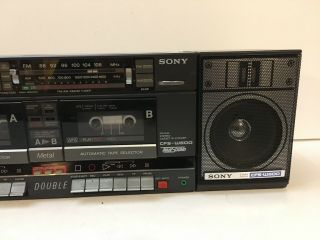 SONY CFS - W600 Tran Sound Boombox With Eq And 2 Way Speaker Vintage 3