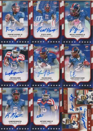 2016 Usa Football Autograph Set 122 Cards Rare Dwayne Haskins N 