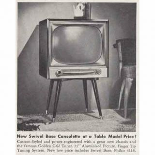 Vintage Philco Swivel Stand Television 4