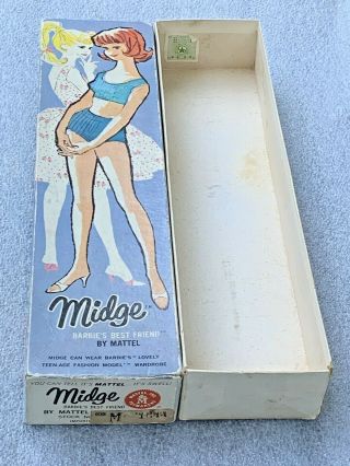 Vintage Barbie Japanese JE “New” Midge VHTF Cardboard KB BOX ONLY 2