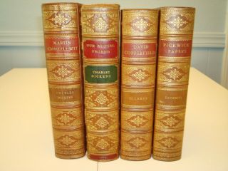4 Vintage Books By Charles Dickens Our Mutual Friend 1st Ed