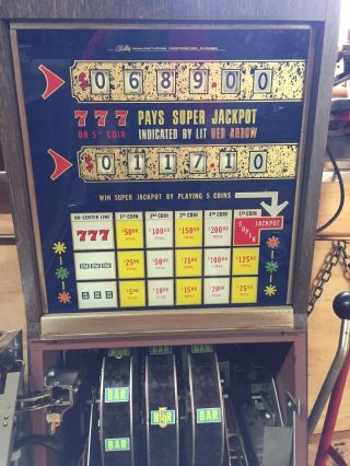 Bally Antique Slot Machine 3 Reel,  Broken 6