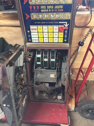 Bally Antique Slot Machine 3 Reel,  Broken 7