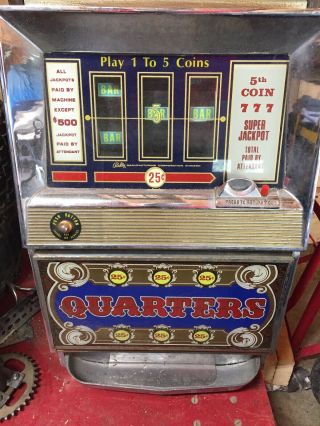 Bally Antique Slot Machine 3 Reel,  Broken 9