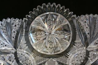 MAGNIFICENT ANTIQUE AMERICAN BRILLIANT CUT GLASS CRYSTAL ABP BOWL 4