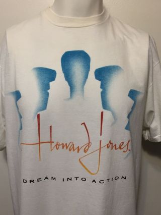 Vintage 1985 Howard Jones Dream Into Action Promo T - Shirt Xl 80s 2 Sided White