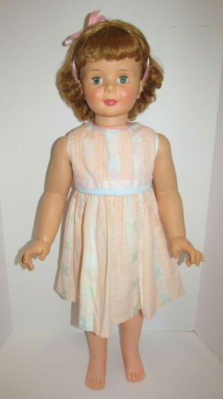 Vintage Doll Ideal PATTI PLAYPAL Blonde Curly Top BABY FACE 35” 1959 - 1960s 2