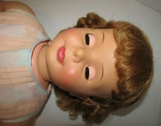 Vintage Doll Ideal PATTI PLAYPAL Blonde Curly Top BABY FACE 35” 1959 - 1960s 4