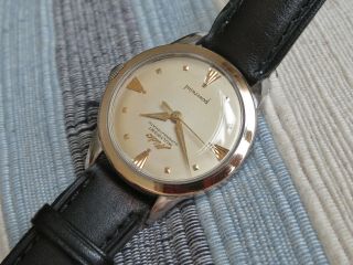 Vintage Swiss Mido Multifort automatic men ' s watch,  steel - gold,  great dial,  runs 3