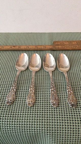 Frank Whiting Lily Floral Sterling Silver Teaspoons,  Non - Monogrammed