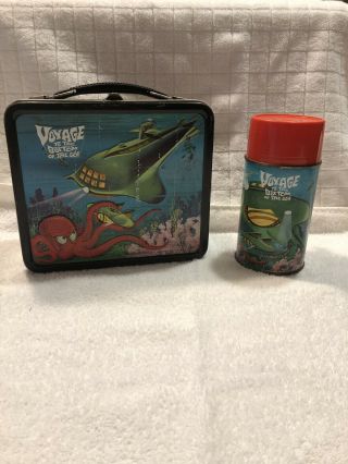 Vintage Voyage To The Bottom Of The Sea Metal Lunchbox 1967 Aladdin