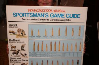 Vintage 1960 ' s Winchester Rifle Bullet Hunting Game Guide Gas Oil 28 