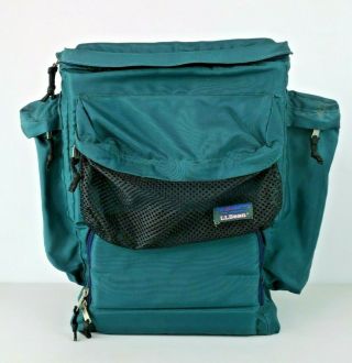 Vintage Ll Bean Cooler Ice - Chest Bag Backpack Multi - Pocket Backpacking 90s 80s