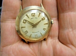 Vintage Hamilton Watch Co 10k Solid Gold Automatic 17j Jewels 661 Wristwatch