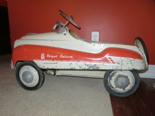 Vintage Murray Royal Deluxe Pedal Car W/spare Tire & Shift Stick