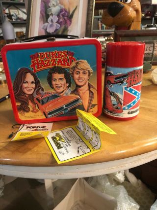 Vintage Dukes Of Hazzard Lunch Box With Thermos