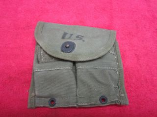 Us Wwii M1 - Carbine Belt Pouch Dated 1945