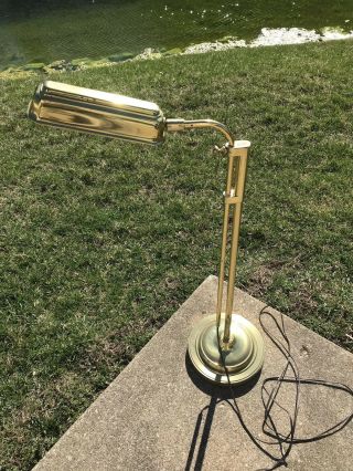 Vintage Stiffel Brass Adjustable Pole Pharmacy Metal Floor Lamp,  35 " To 54 " Tall