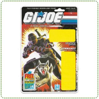 Vintage G.  I.  Joe : 1985 Snake Eyes & Timber : Full Uncut File Card Back