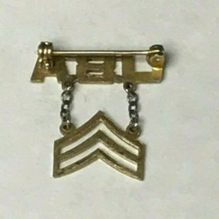 WWII US Army Sergeant Sweetheart Jewelry Pin Home Front WW2 Vintage 2