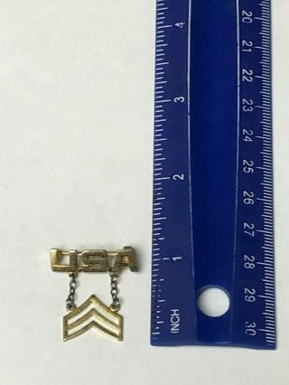 WWII US Army Sergeant Sweetheart Jewelry Pin Home Front WW2 Vintage 3