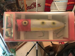 Vintage Boxed Giant Heddon Baby Lucky 13 Fishing Lure Store Display