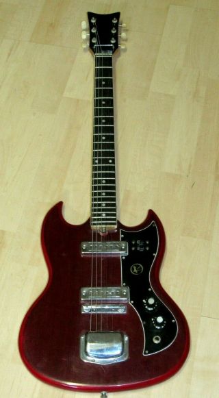 Vintage Kay K - 2 Red Electric Guitar Serial 100993 Taiwan
