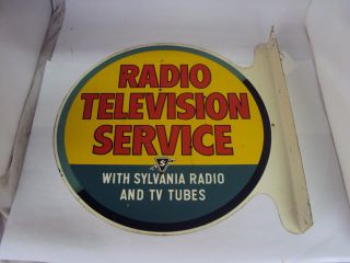 Vintage Sylvania Radio And Tv Tubes Flange Sign 169 - Q
