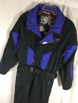 Vtg 80s Kaelin Men’s Large One Piece Ski Suit Snow Bib Snowsuit