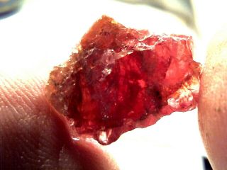 16.  00 Ct.  Rare Red Rough Diamond Gem Grade Transparent Untreated As Found.