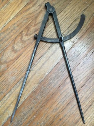 Vtg Large 14” Blacksmith Wing Divider Compass Calipers Machinists Tool Sla & Co