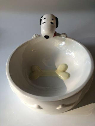 Set Of Snoopy Peanuts Vintage 1990’s Dog,  Food Dish / Water Bowl 5
