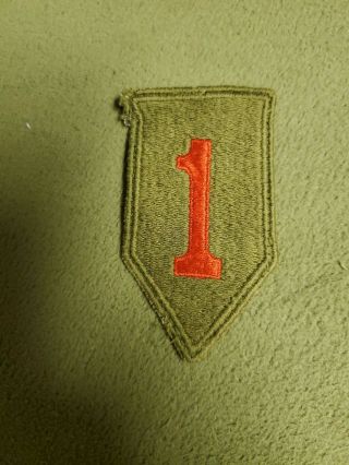 Ww 2 Us Army 1st Infantry Division Greenback Patch Wwii